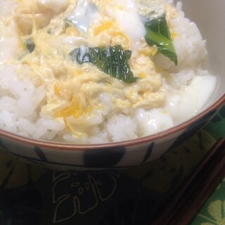 あっという間☆小松菜の玉子丼(*^^*)☆